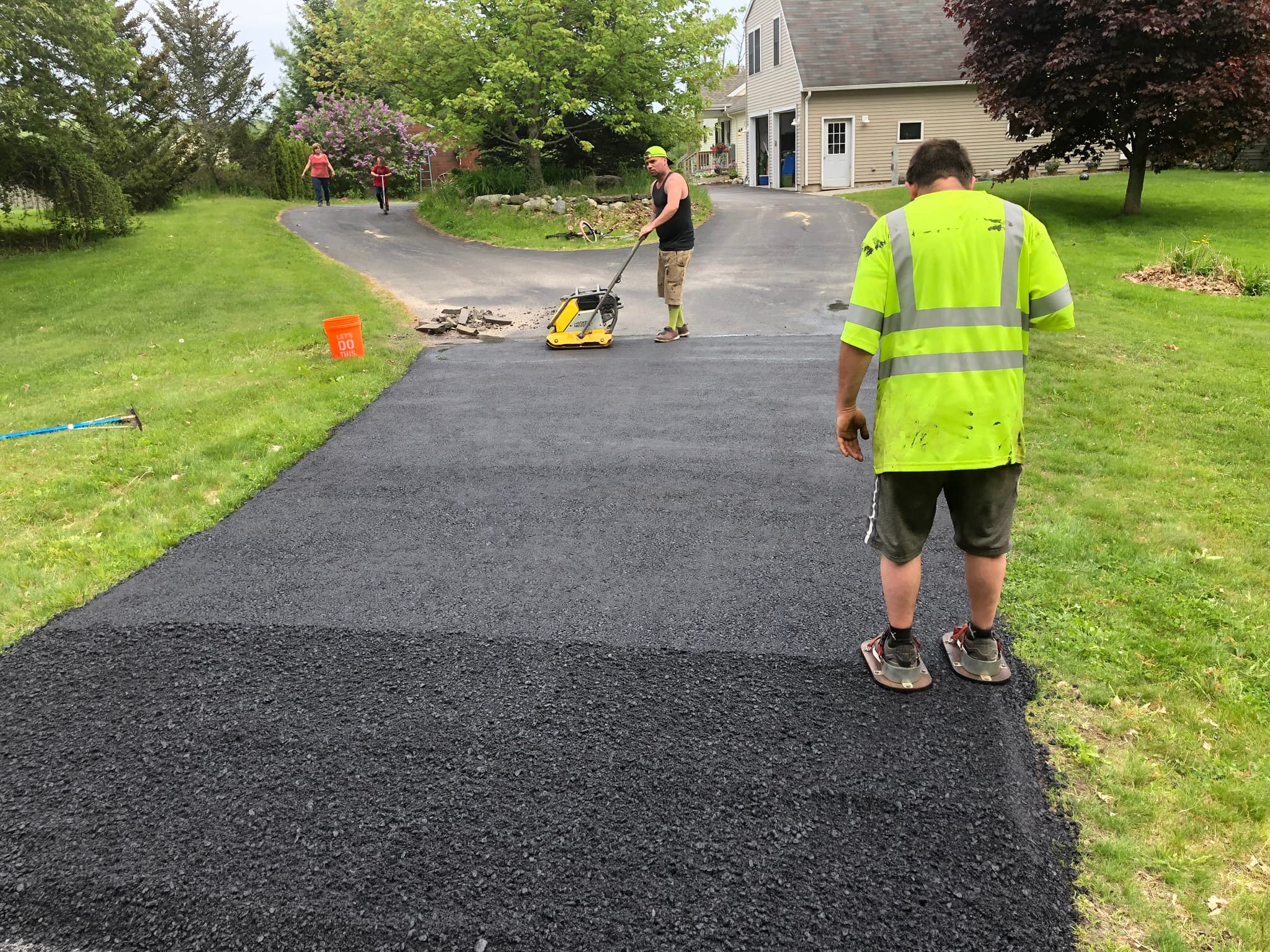 Clean, full-depth asphalt patch repair